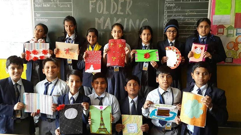 Folder Making Activity - Rajoria International School Indore